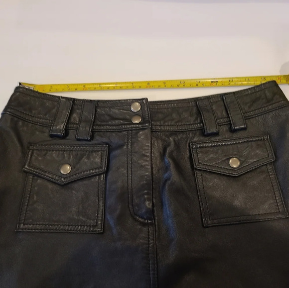 INC International concepts leather skirt  women's size 10 black (N3) - Picture 5 of 8